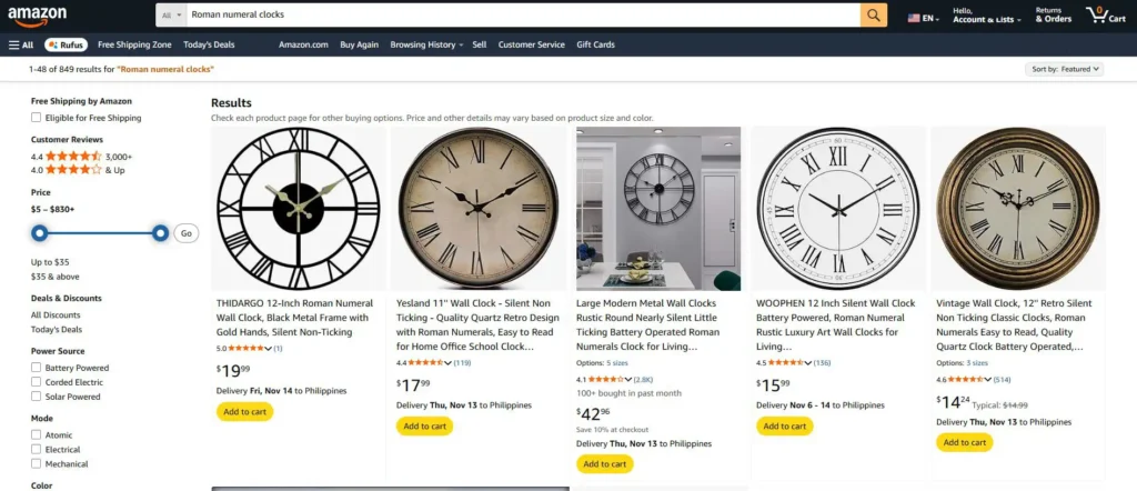 Entry-Level Options for Roman Numeral Clock