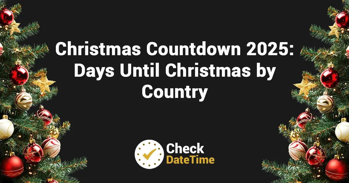 Christmas Countdown 2025 - Days Until Christmas by Country