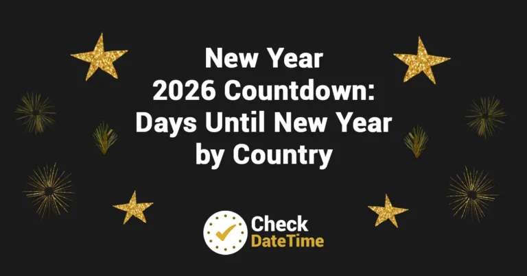 New Year 2026 Countdown - Days Until New Year by Country