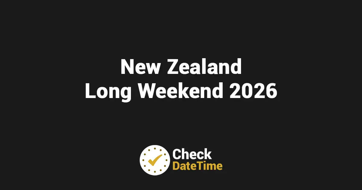 New Zealand Long Weekend 2026