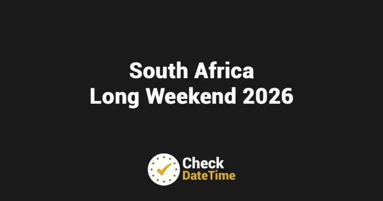 South Africa Long Weekend 2026