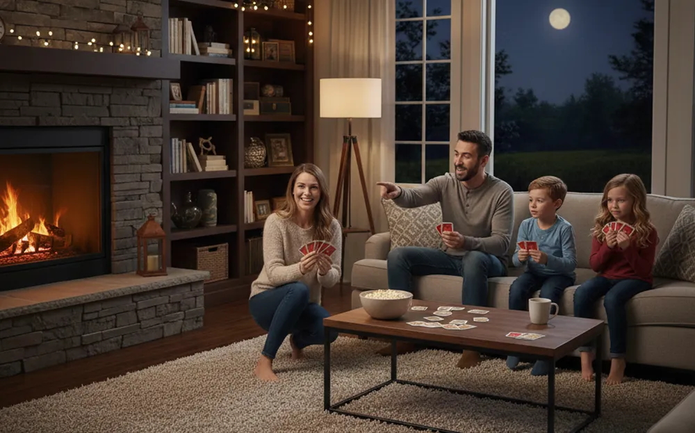 Best Family Game Night Idea - Playing UNO Cards