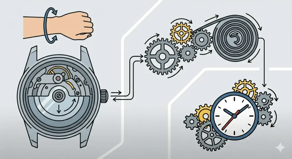 A Complete Guide to Watch Movements (Quartz vs. Automatic vs. Manual)-How Automatic Movements Work