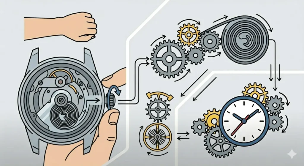 A Complete Guide to Watch Movements (Quartz vs. Automatic vs. Manual)-How Manual Movements Work