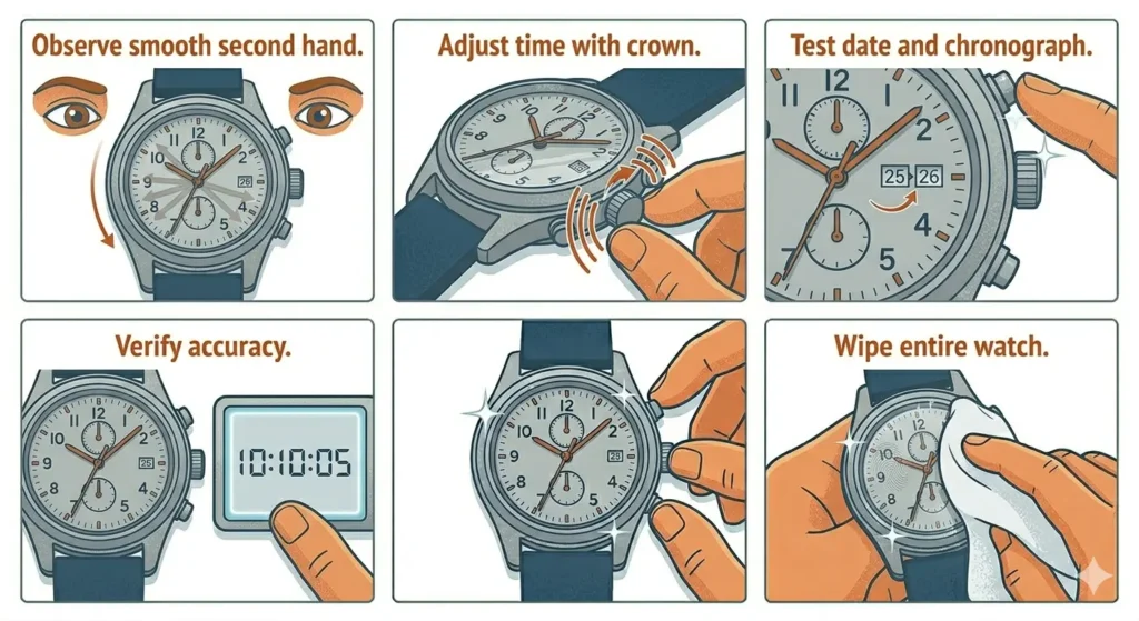 How to Change a Watch Battery-Method 8 Test the Watch Function