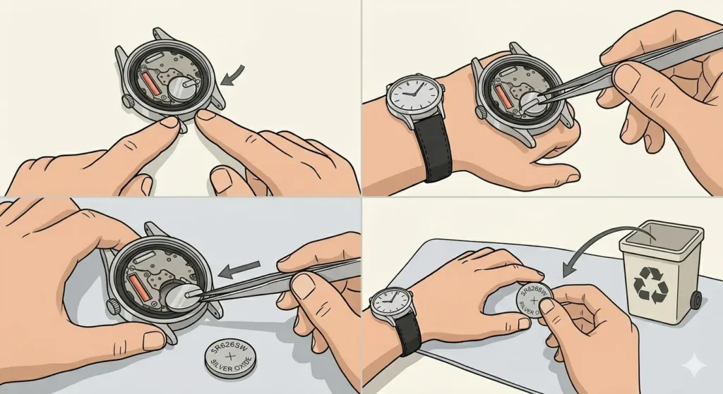 How to Change the Battery in a Timex Weekender-Removing the Old Battery