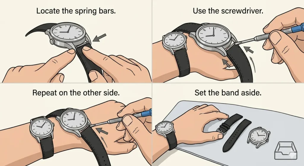 How to Change the Battery in a Timex Weekender-Removing the Watch Band