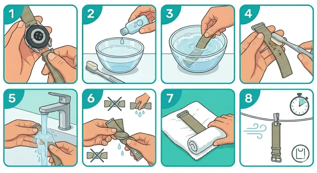 How to Clean Your Smartwatch and Bands Safely-How to Clean Fabric and Nylon Smartwatch Bands