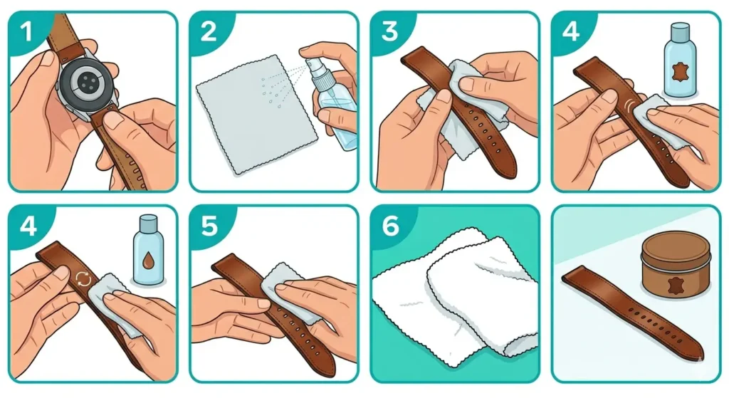 How to Clean Your Smartwatch and Bands Safely-How to Clean Leather Smartwatch Bands
