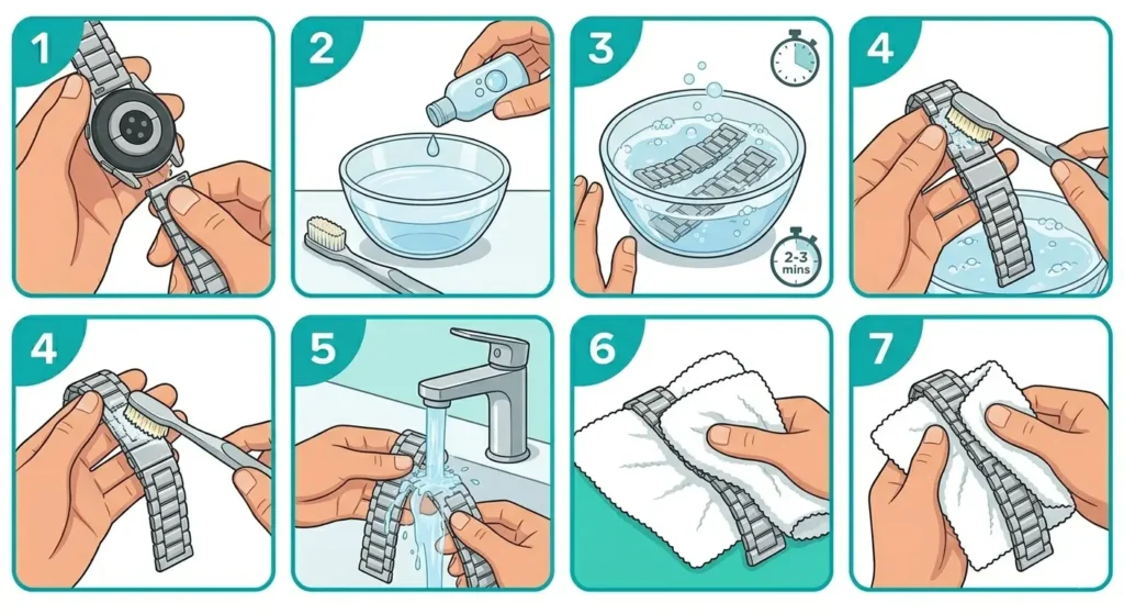 How to Clean Your Smartwatch and Bands Safely-How to Clean Metal and Stainless Steel Smartwatch Bands