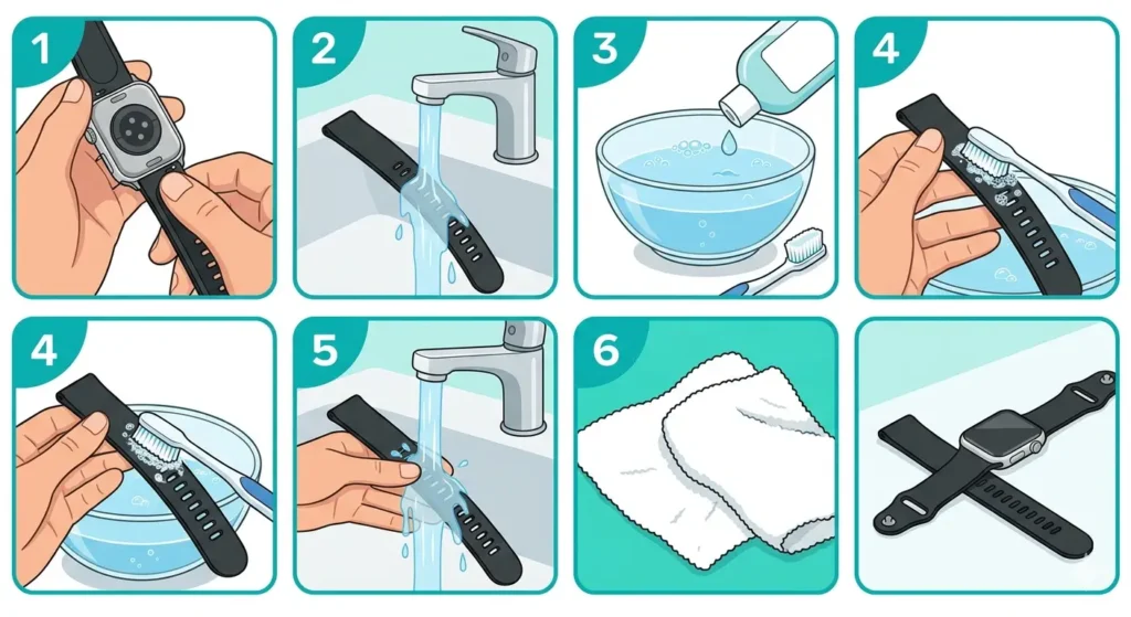 How to Clean Your Smartwatch and Bands Safely-How to Clean Silicone and Rubber Smartwatch Bands