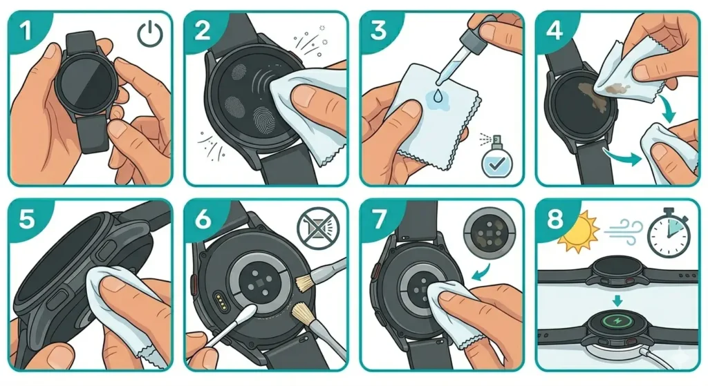 How to Clean Your Smartwatch and Bands Safely-How to Clean Your Smartwatch Screen and Case