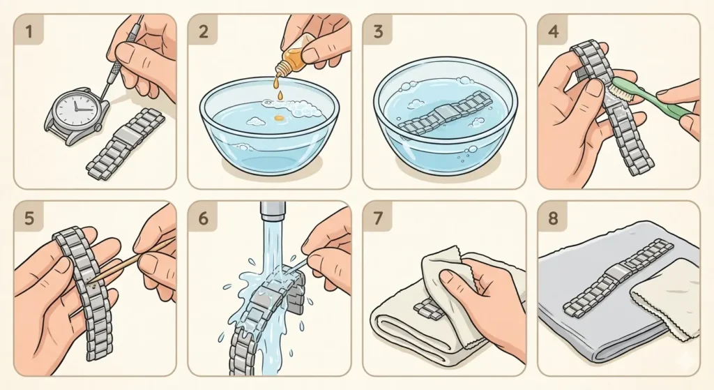 How to Clean a Stainless Steel Watch Bracelet cleaning method