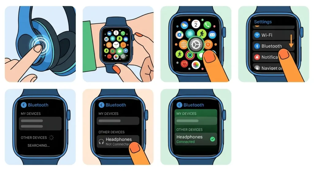 How to Connect Bluetooth Headphones to Your Smartwatch-Method 1_ Connect Bluetooth Headphones to Apple Watch