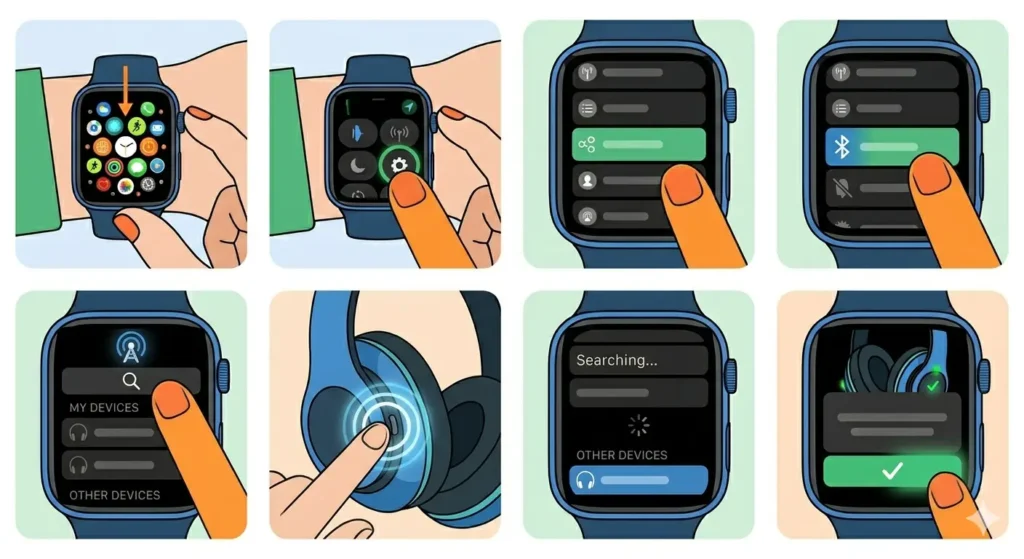 How to Connect Bluetooth Headphones to Your Smartwatch-Method 3_ Connect Bluetooth Headphones to Wear OS Smartwatches