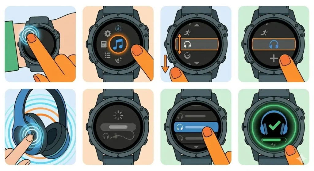 How to Connect Bluetooth Headphones to Your Smartwatch-Method 4_ Connect Bluetooth Headphones to Garmin Smartwatches