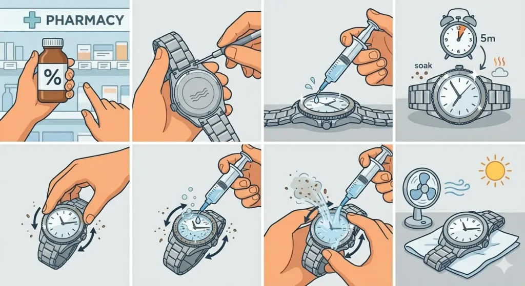 How to Fix a Stuck Watch Bezel-Method 3_ Isopropyl Alcohol Flush