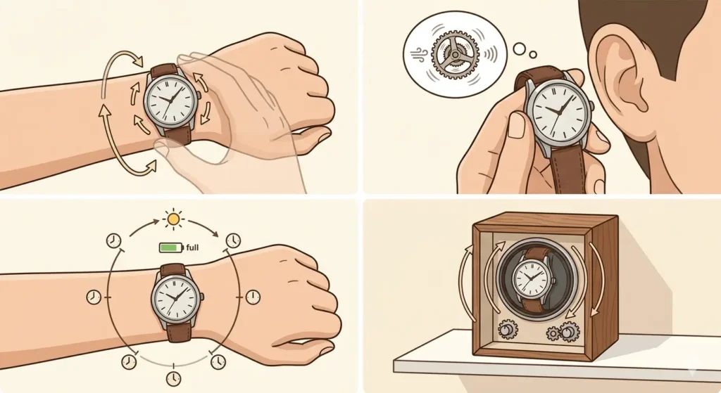 How to Fix a Watch That Stopped Running-Method 3_ Automatic Watch Activation