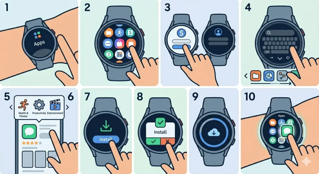 How to Install Apps on a Samsung Galaxy Watch-Method 2_ Install Through Galaxy Store on Watch