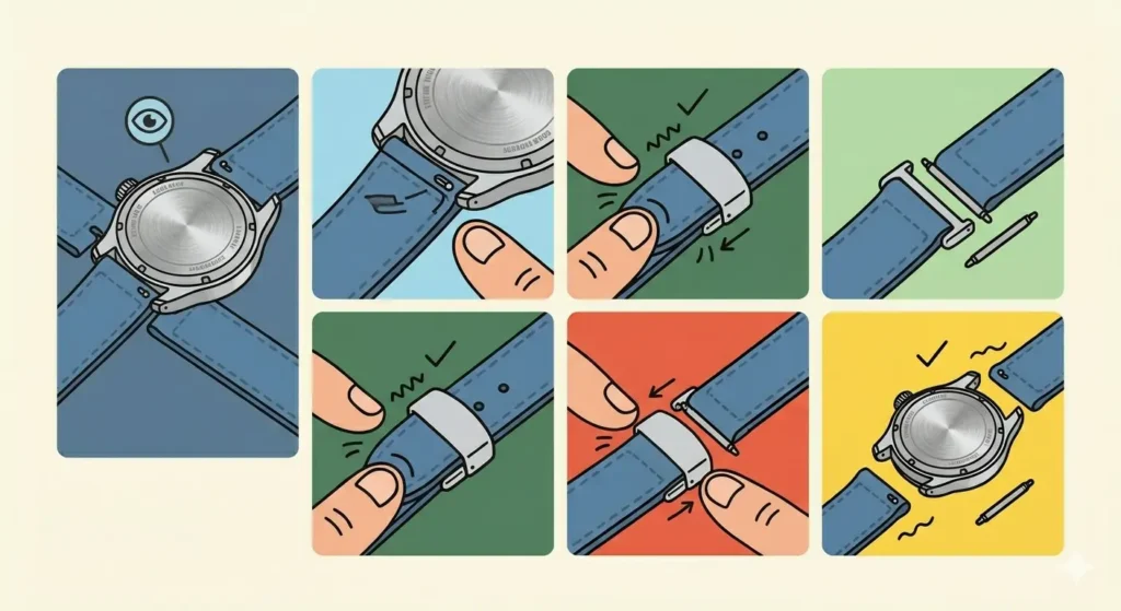 How to Install a Quick-Release Watch Strap-Installing the New Quick-Release Strap