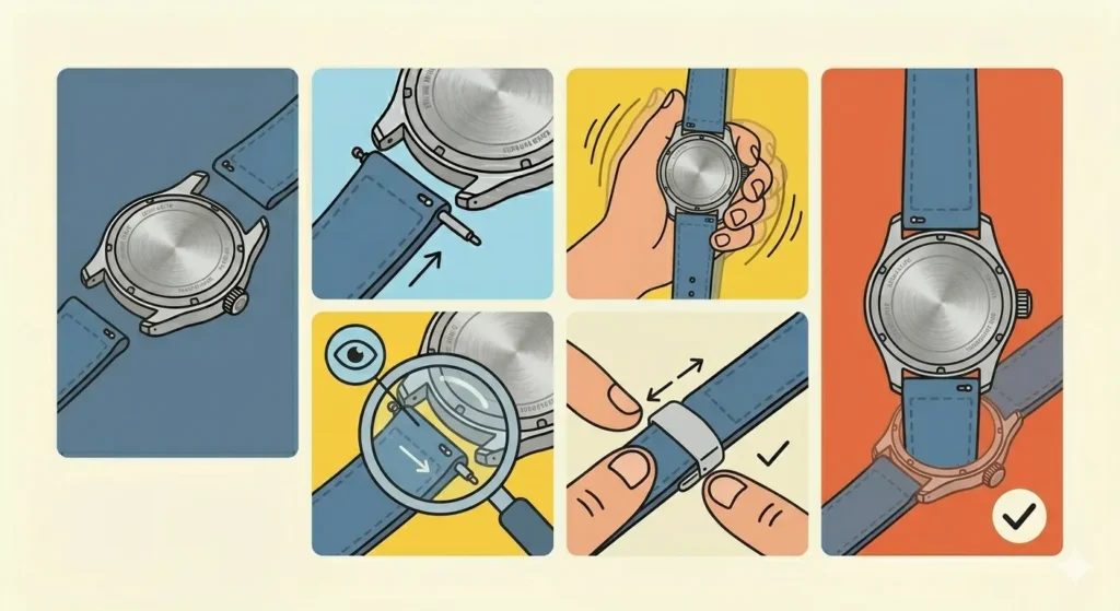 How to Install a Quick-Release Watch Strap-Verifying Proper Installation