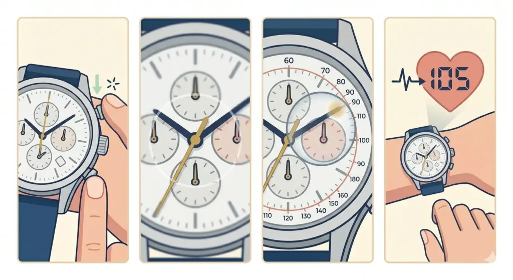 How to Read a Pulsometer Scale on a Watch-Stop and Read the Scale