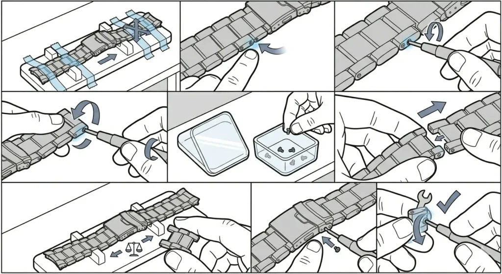 How to Remove Links from a Watch Bracelet-Steps to Remove Screw-Type Links