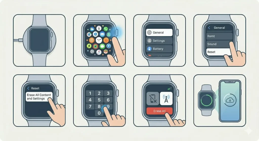 How to Reset Your Apple Watch to Factory Settings-Method 2_ Reset Directly on Apple Watch