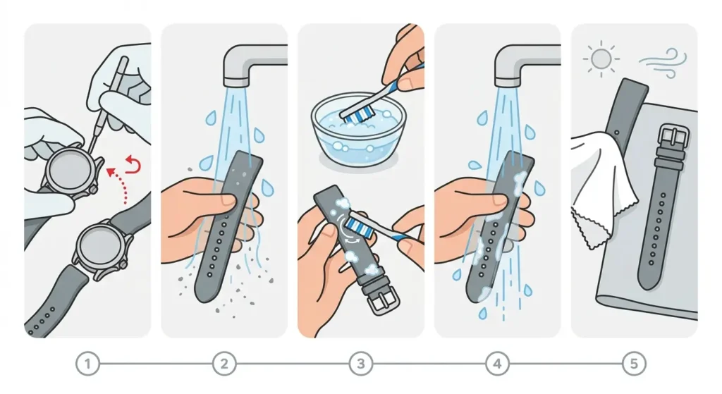 How to Safely Clean a Rubber or Silicone Watch Strap-The Cleaning Steps