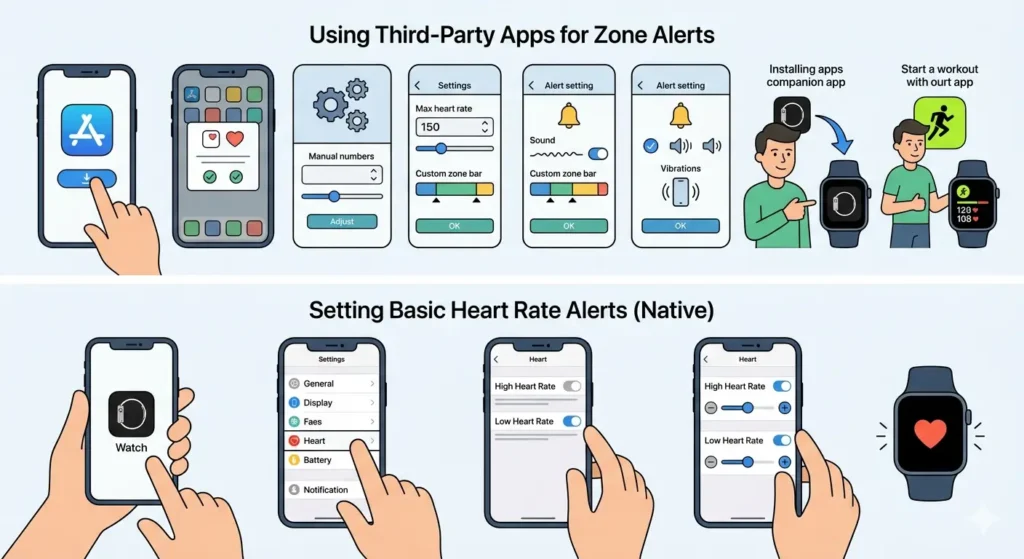 How to Set Up Heart Rate Zone Alerts on a Fitness Watch-Method 2_ Configuring Alerts on Apple Watch