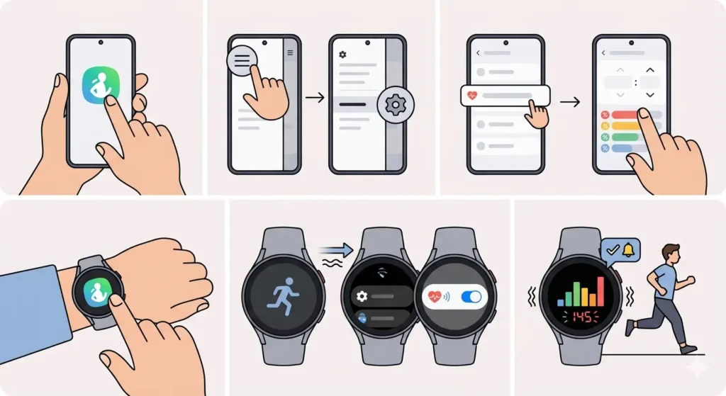 How to Set Up Heart Rate Zone Alerts on a Fitness Watch-Method 4_ Samsung Galaxy Watch Configuration