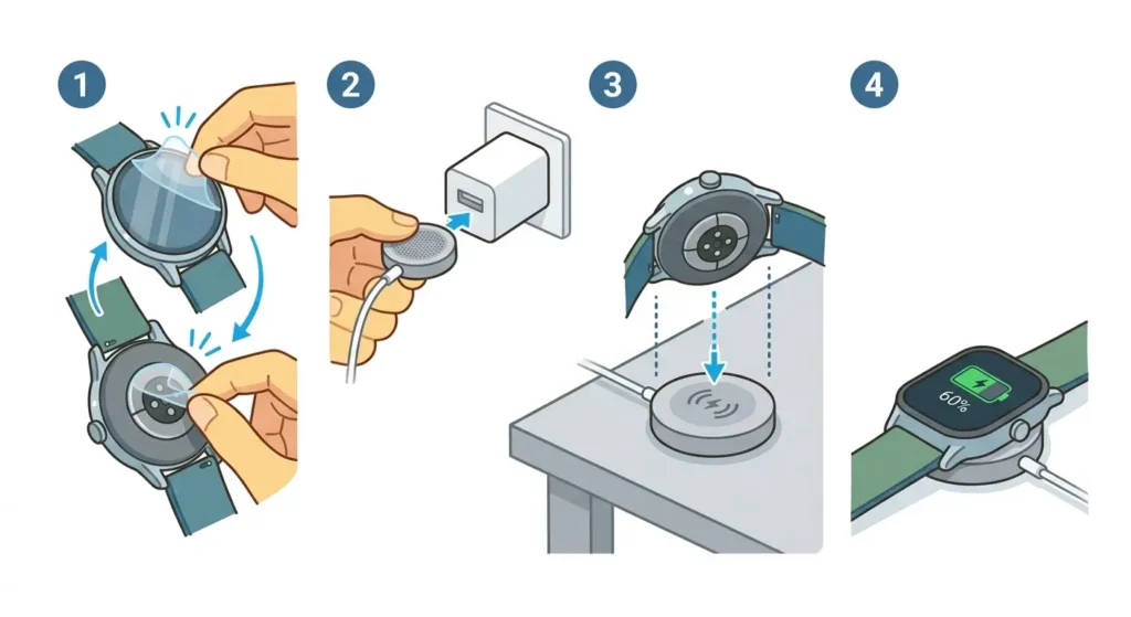 How to Set Up a Samsung Galaxy Watch-Charging the Galaxy Watch