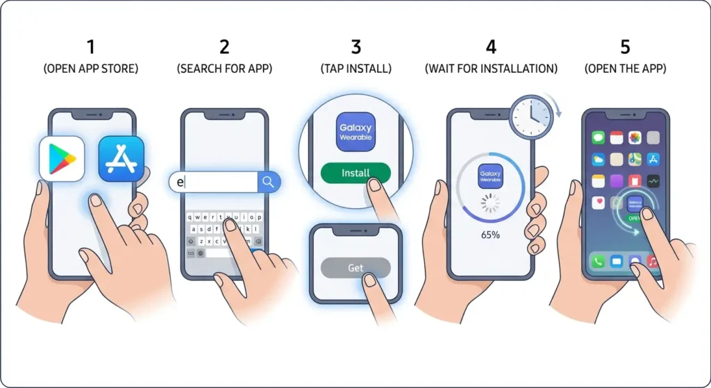 How to Set Up a Samsung Galaxy Watch-Installing the Galaxy Wearable App
