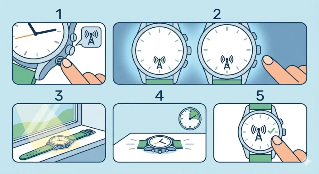 How to Set an ‘Atomic’ Radio-Controlled Watch-Manual Signal Reception