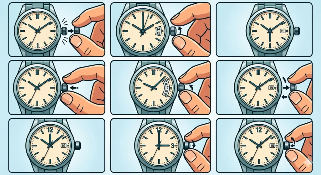 How to Set the Date on a Watch – Method 1_ Setting the Date Safely