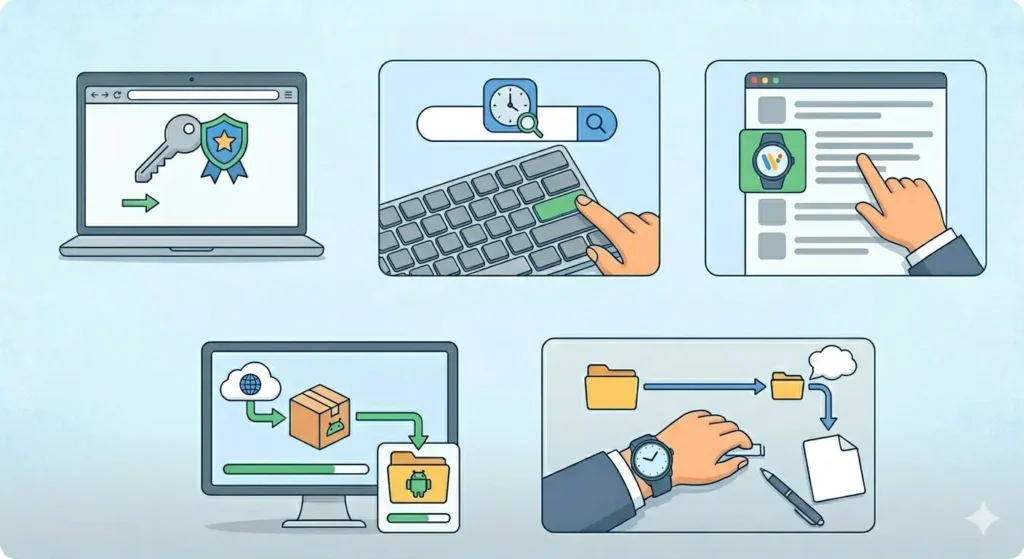 How to Sideload Apps on a Wear OS Watch-Download the APK File