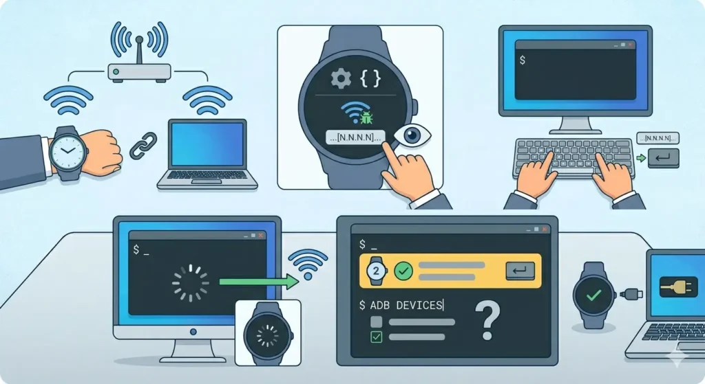 How to Sideload Apps on a Wear OS Watch-Method 2_ Wireless Connection