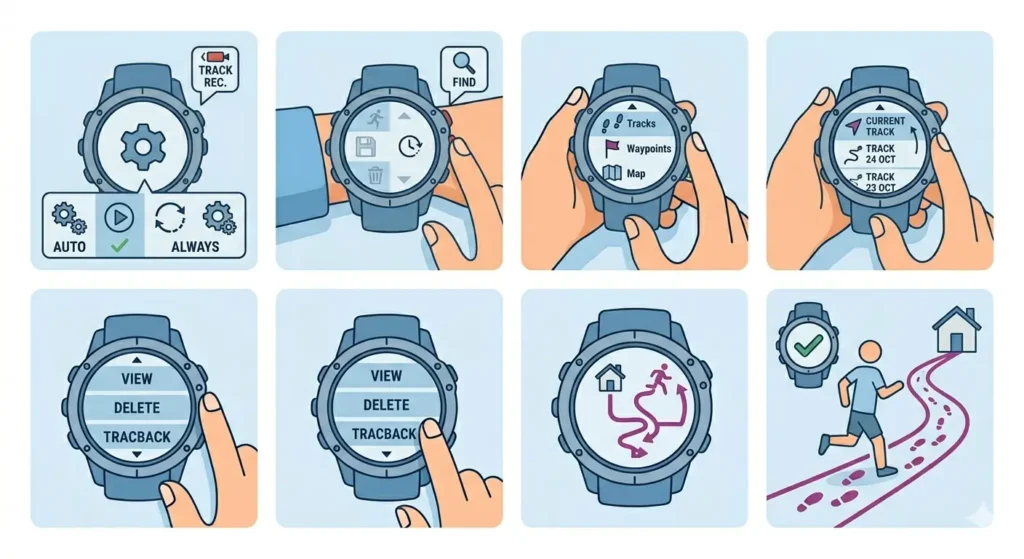 How to Use Back-to-Start Navigation on a Garmin_Suunto-Activating TracBack Navigation