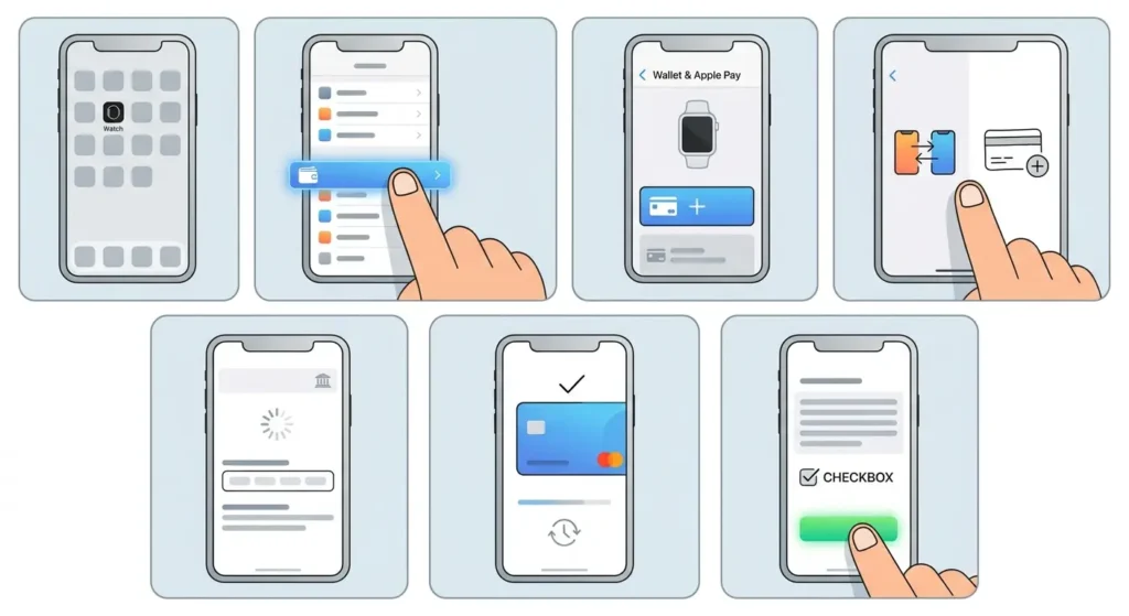 How to Use Google Wallet _ Apple Pay on Your Watch-Method 1_ Add Cards from iPhone
