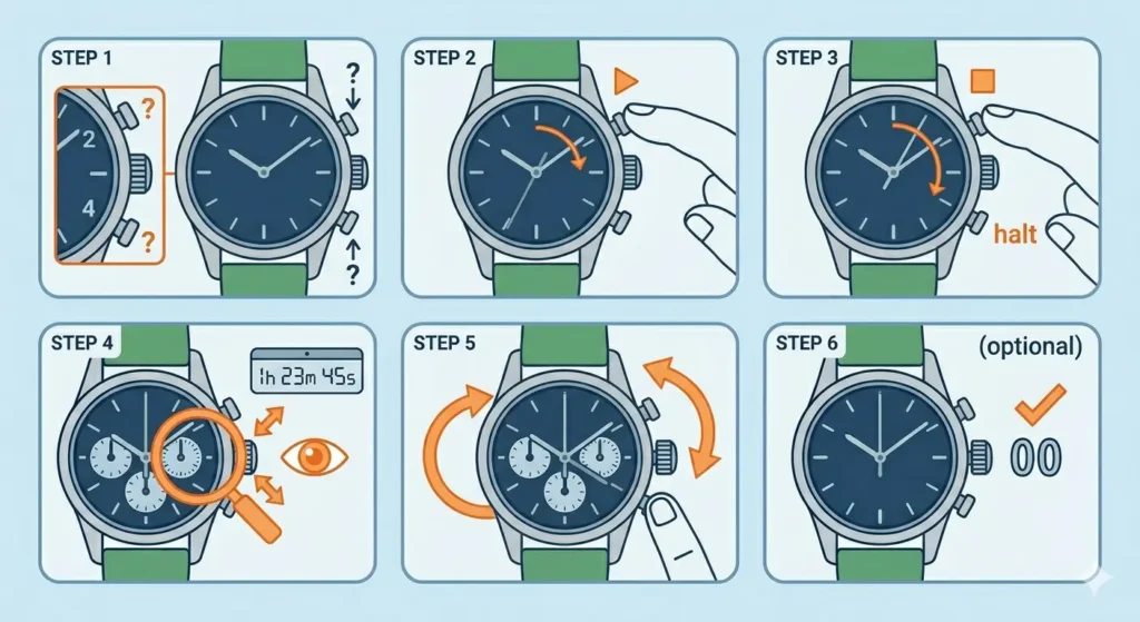 How to Use Your Watch-Basic Chronograph Operation