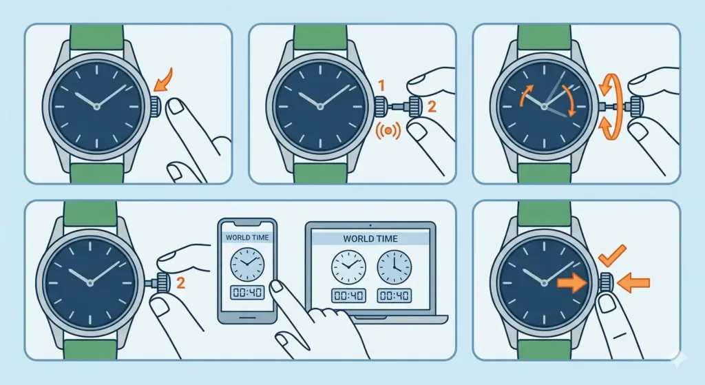 How to Use Your Watch-Using the Crown Positions