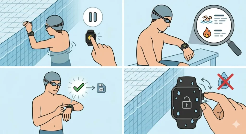 How to Use a Smartwatch for Swimming-Ending Your Swimming Session