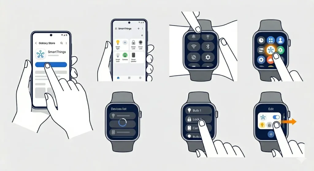 How to Use a Smartwatch to Control Your Smart Home-Method 3_ Galaxy Watch with SmartThings