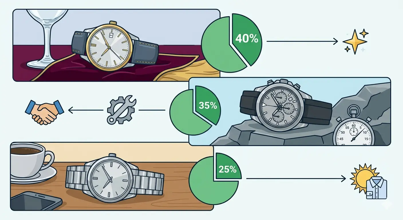 How to Build a Three-Watch Collection-Percentage Breakdown