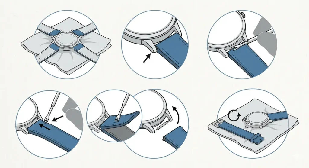 How to Change the Strap on a Swatch Watch-Removing the Old Swatch Watch Strap