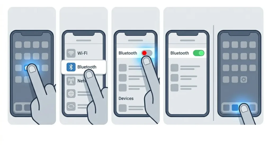 How to Connect Your G-Shock to the G-Shock Connected App-Enable Bluetooth on the Smartphone