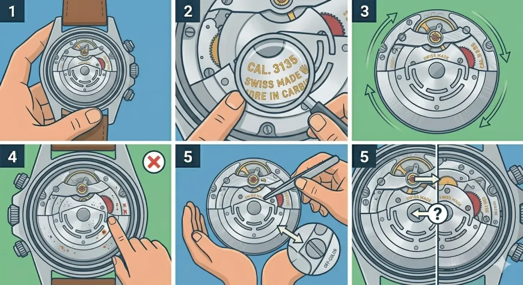 How to Inspect a Watch Before Buying (New or Used)-Examining the Movement Through the Case Back