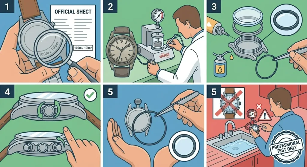How to Inspect a Watch Before Buying (New or Used)-Testing Water Resistance (If Applicable)