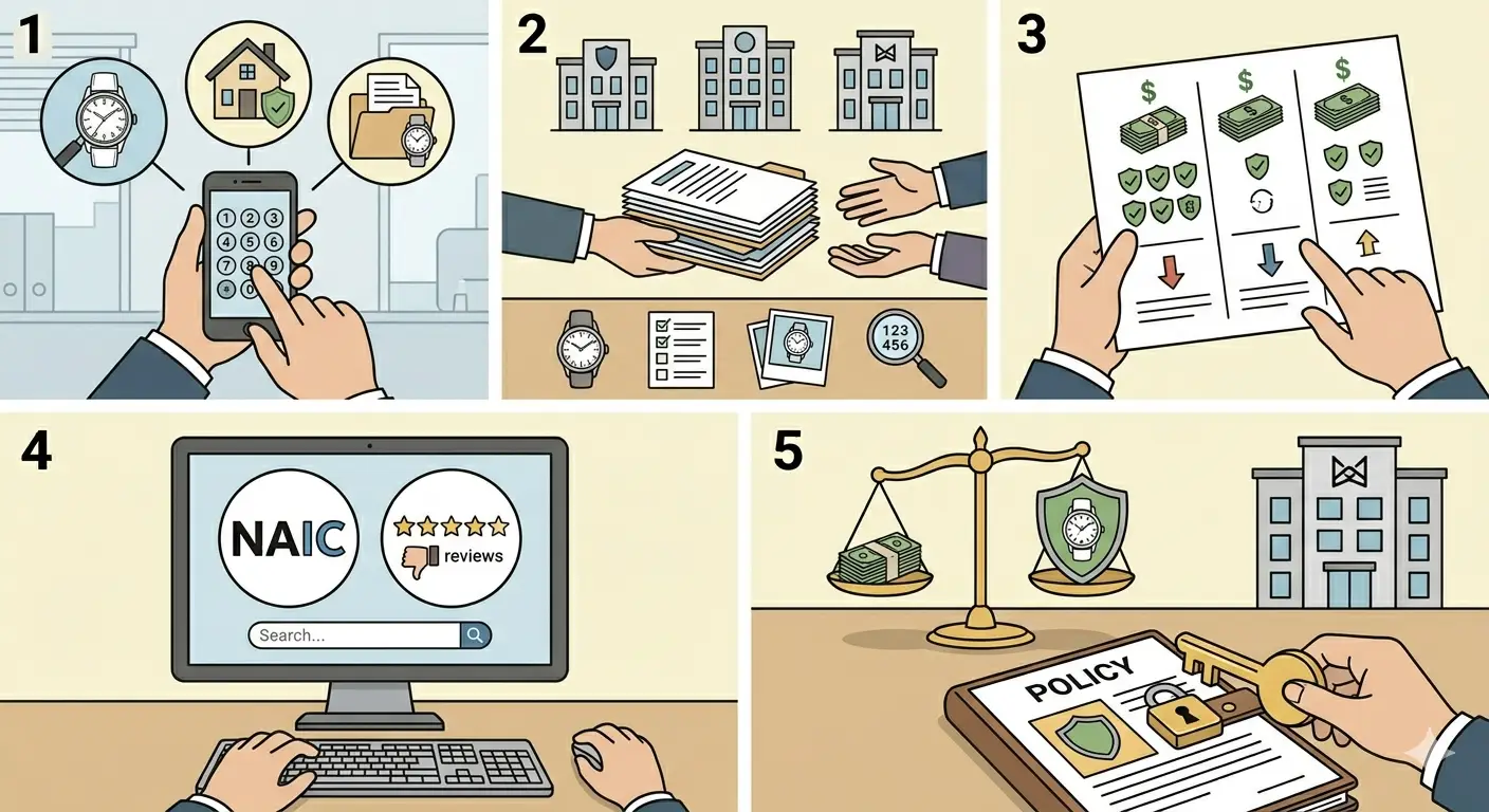 How to Insure Your Watch Collection-Step 5_ Get Multiple Quotes and Choose a Policy