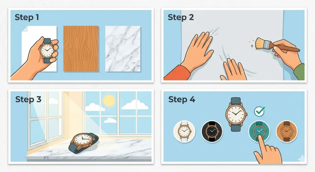 How to Photograph Your Watch for Instagram-Setting Up the Background